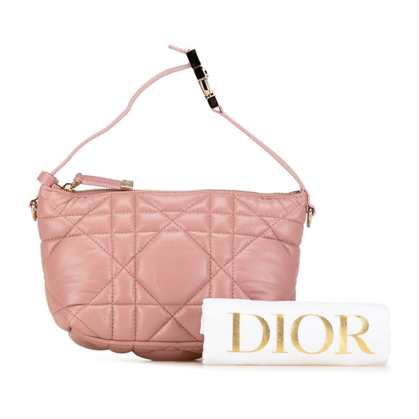 ディオール カナージュ ポーチ ピンク レザー レディース Dior 【中古】