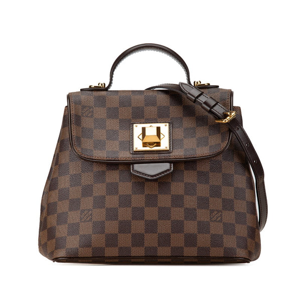 ルイ ヴィトン ダミエ ベルガモPM ハンドバッグ ショルダーバッグ 2WAY N41167 ブラウン PVC レザー レディース LOUIS VUITTON 【中古】