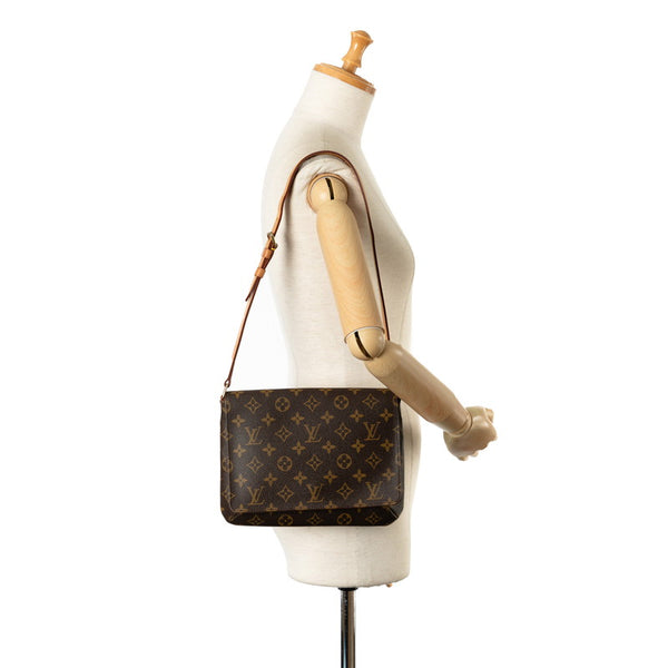 ルイ ヴィトン モノグラム ミュゼットタンゴ ショート ショルダーバッグ M51257 ブラウン PVC レザー レディース LOUIS VUITTON 【中古】