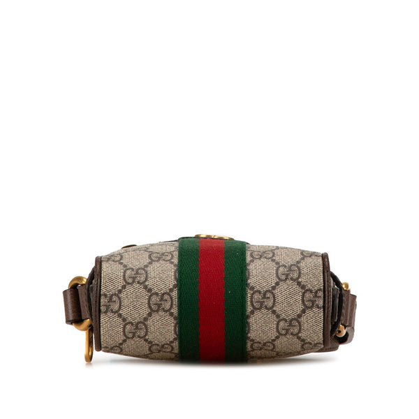 グッチ GGスプリーム オフィディア シェリーライン 斜め掛け ショルダーバッグ  598127 ブラウン PVC レザー レディース GUCCI 【中古】