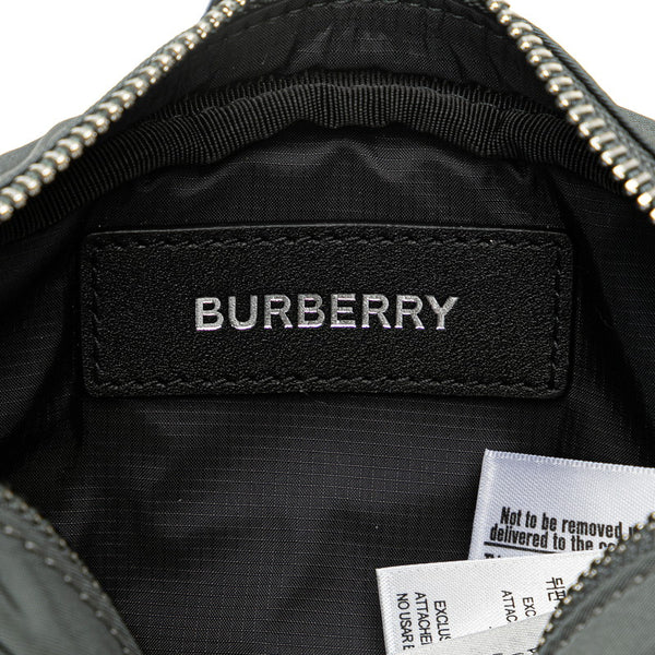バーバリー ロゴ ウエストバッグ ボディバッグ 8052888 グレー ナイロン レディース BURBERRY 【中古】
