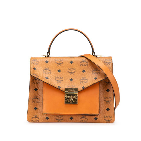 エム シー エム ヴィセトス ハンドバッグ ショルダーバッグ 2WAY ブラウン PVC レザー レディース MCM 【中古】