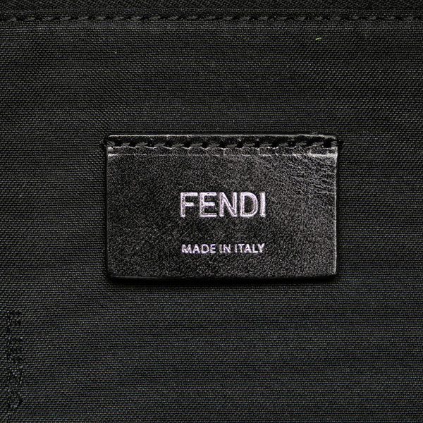 フェンディ ズッカ リュック バックパック 7VZ042 ブラック ブラウン ナイロン PVC レザー メンズ FENDI 【中古】