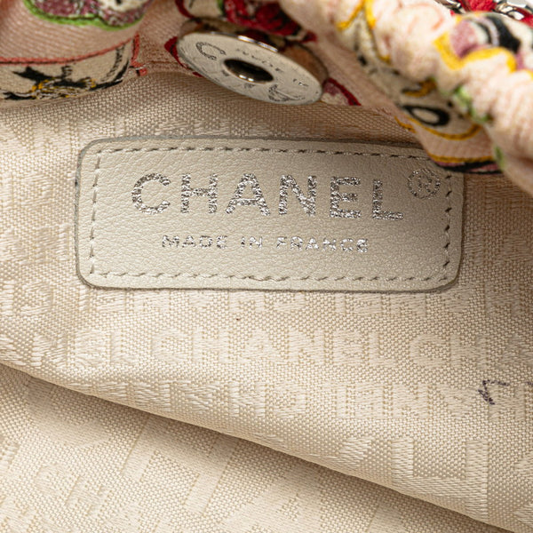 シャネル バレンタイン ココマーク チェーン ミニハンドバッグ ピンク レッド マルチカラー キャンバス レディース CHANEL 【中古】