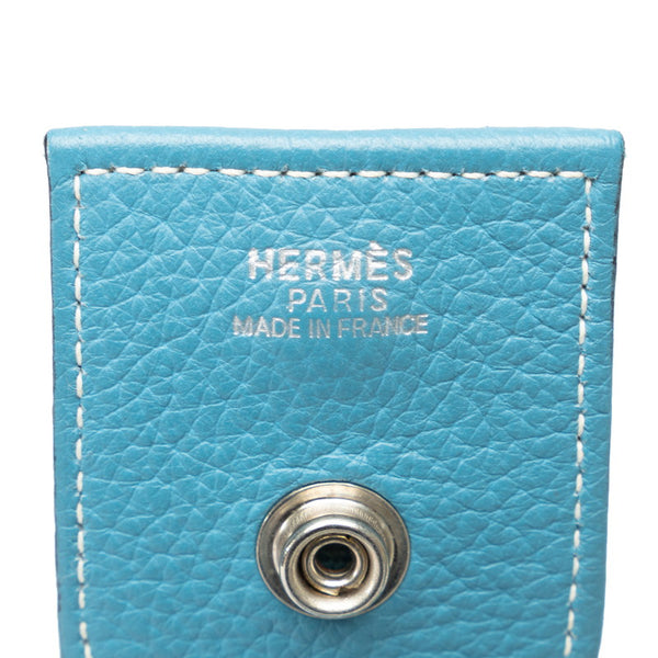 エルメス サコ 斜め掛け ショルダーバッグ ブルー トワルアッシュ レディース HERMES 【中古】