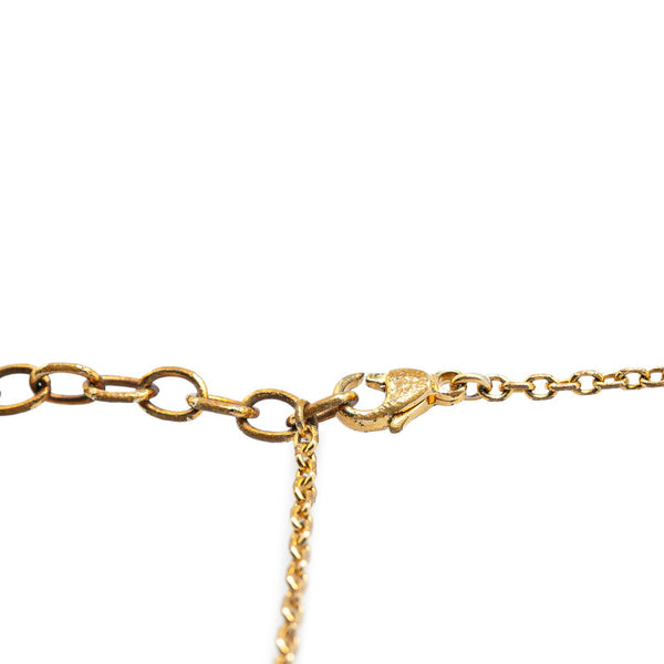 ルイ ヴィトン モノグラム フラワーフル ネックレス M68125 ゴールド メッキ レディース LOUIS VUITTON 【中古】