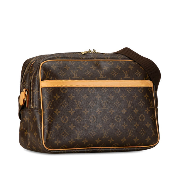 ルイ ヴィトン モノグラム リポーターGM 斜め掛け ショルダーバッグ M45252 ブラウン PVC レザー レディース LOUIS VUITTON 【中古】