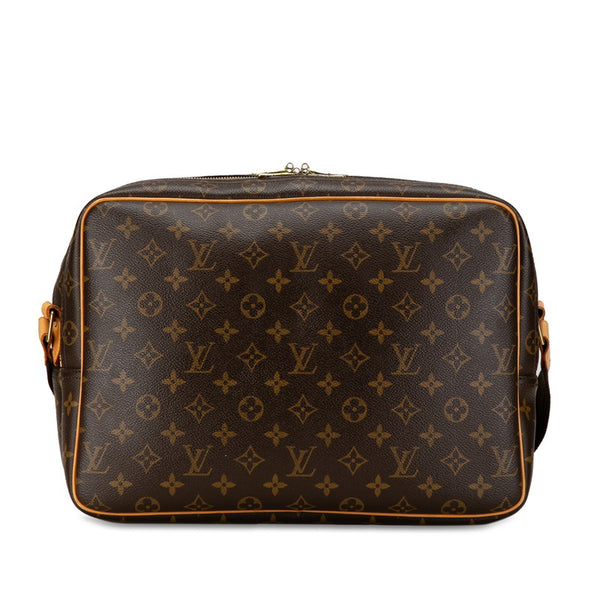 ルイ ヴィトン モノグラム リポーターGM 斜め掛け ショルダーバッグ M45252 ブラウン PVC レザー レディース LOUIS VUITTON 【中古】