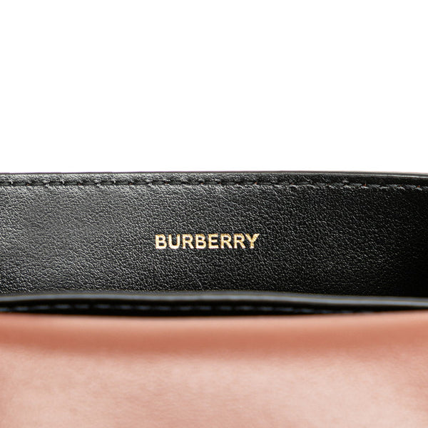 バーバリー TBモノグラム ルナ 二つ折り財布 ブラウン ホワイト PVC レザー レディース BURBERRY 【中古】