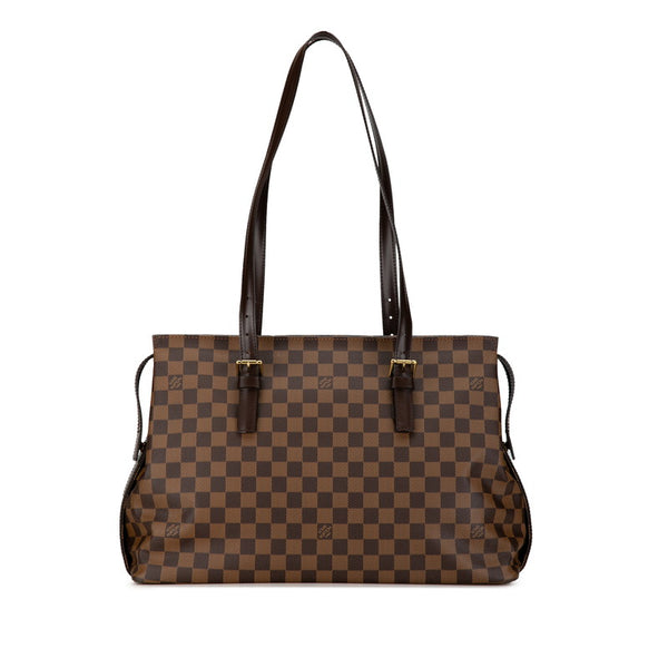 ルイ ヴィトン ダミエ チェルシー トートバッグ ショルダーバッグ N51119 ブラウン PVC レザー レディース LOUIS VUITTON 【中古】