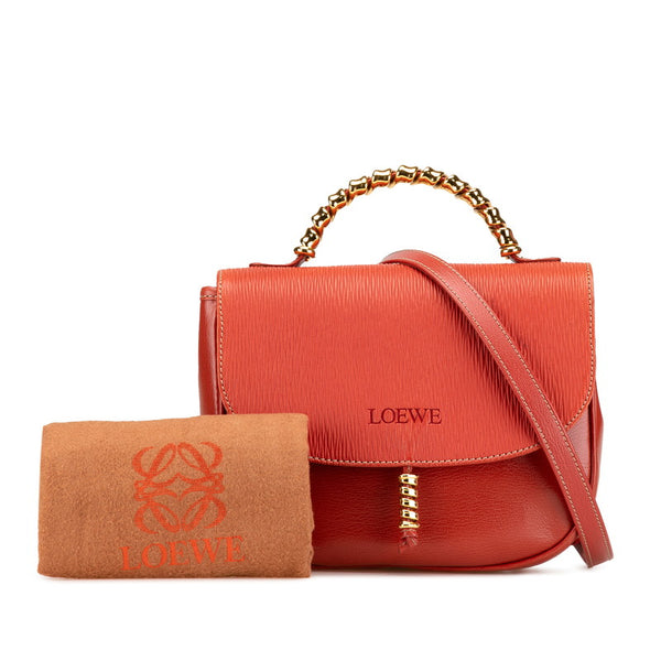 ロエベ ベラスケス ハンドバッグ ショルダーバッグ 2WAY レッド レザー レディース LOEWE 【中古】