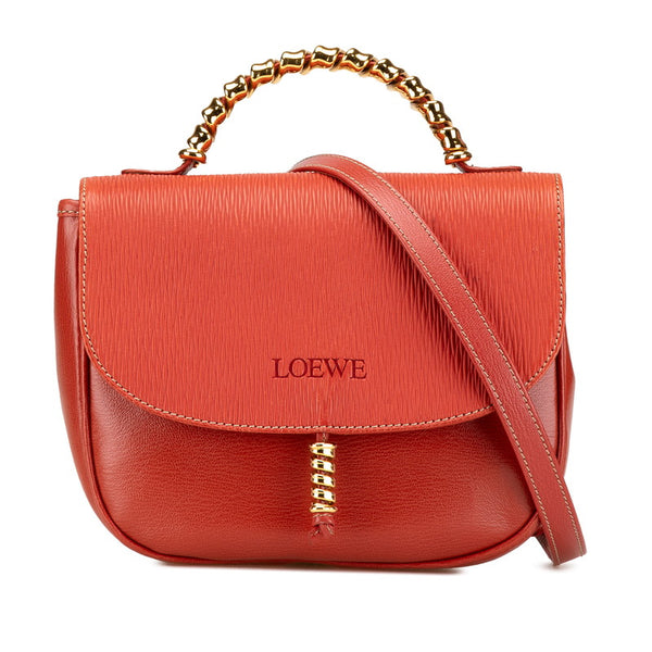 ロエベ ベラスケス ハンドバッグ ショルダーバッグ 2WAY レッド レザー レディース LOEWE 【中古】