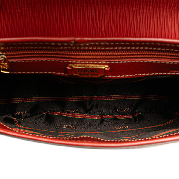 ロエベ ベラスケス ハンドバッグ ショルダーバッグ 2WAY レッド レザー レディース LOEWE 【中古】
