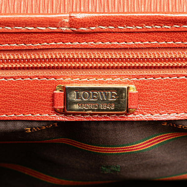 ロエベ ベラスケス ハンドバッグ ショルダーバッグ 2WAY レッド レザー レディース LOEWE 【中古】