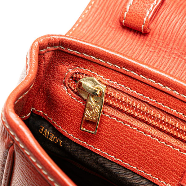 ロエベ ベラスケス ハンドバッグ ショルダーバッグ 2WAY レッド レザー レディース LOEWE 【中古】