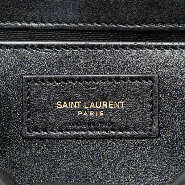 サンローラン ミニ ノリータ YSLロゴ チェーン ショルダーバッグ 672738 ブラック ラムスキン レディース SAINT LAURENT 【中古】