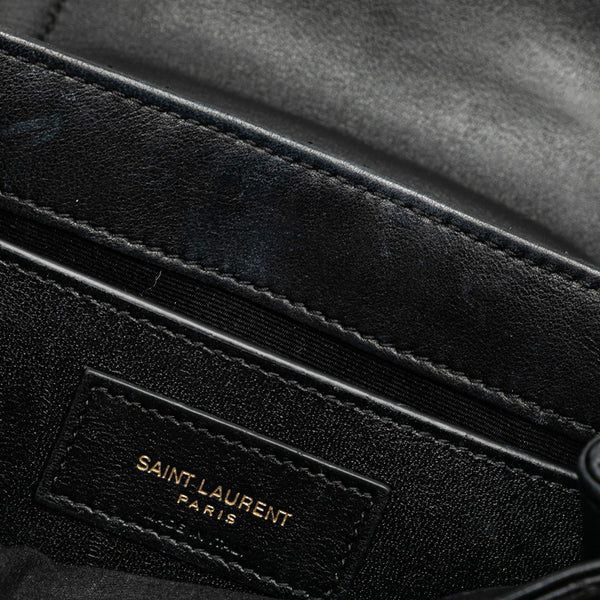 サンローラン ミニ ノリータ YSLロゴ チェーン ショルダーバッグ 672738 ブラック ラムスキン レディース SAINT LAURENT 【中古】