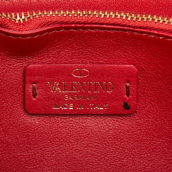 ヴァレンティノ 総柄 長財布 ラウンドファスナー ホワイト マルチカラー レザー レディース VALENTINO 【中古】