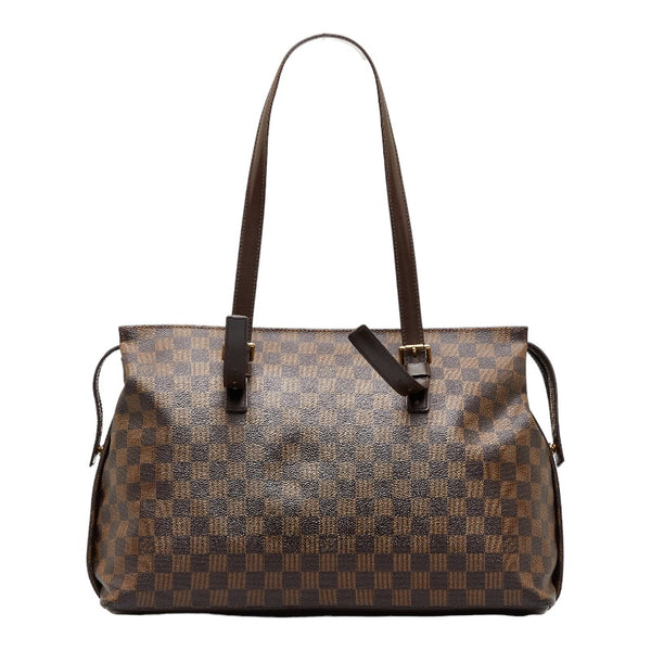 ルイ ヴィトン ダミエ チェルシー トートバッグ ショルダーバッグ N51119 ブラウン PVC レザー レディース LOUIS VUITTON 【中古】