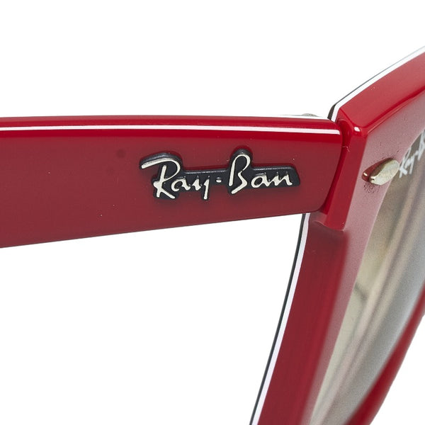 レイバン ウェイファーラー スペシャル シリーズ サングラス RB2140 レッド マルチカラー プラスチック レディース Ray-Ban 【中古】