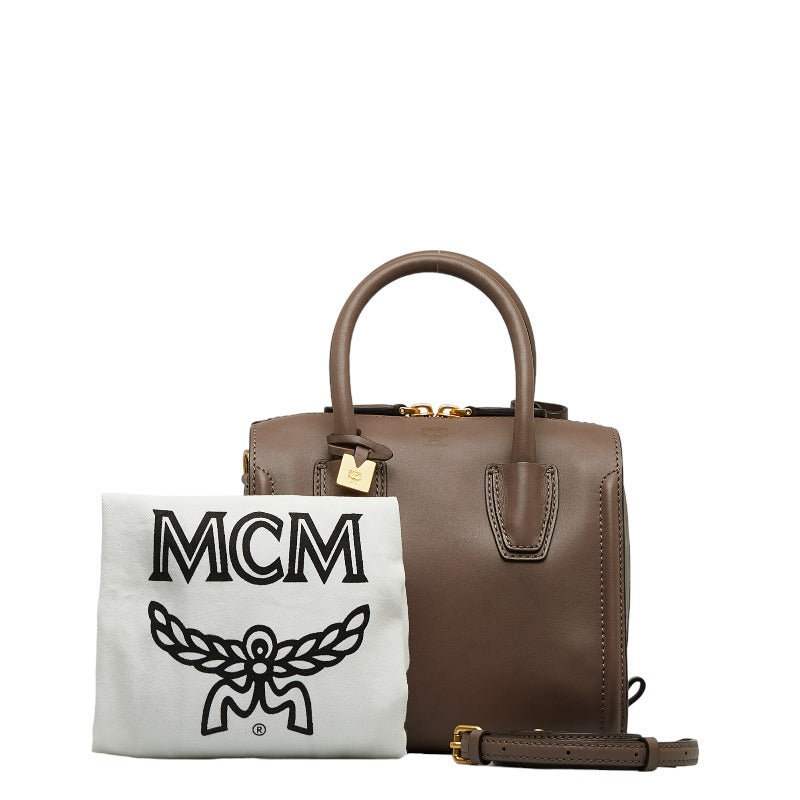 エム シー エム ハンドバッグ ショルダーバッグ 2WAY ブラウン レザー レディース MCM 【中古】