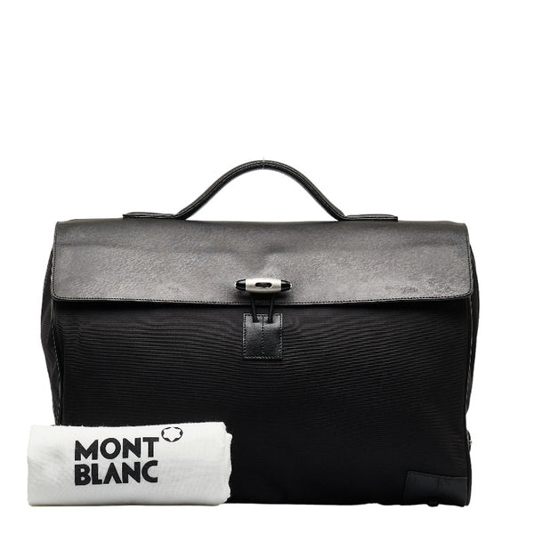 モンブラン ビジネスバッグ ブリーフケース 書類カバン ブラック ナイロン レザー メンズ MONTBLANC 【中古】