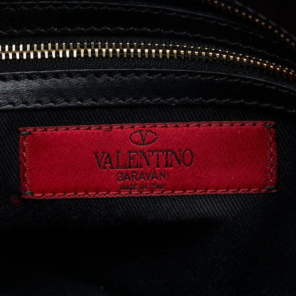 ヴァレンティノ ガラヴァーニ ロックスタッズ ハンドバッグ ショルダーバッグ 2WAY ブラック レザー レディース VALENTINO 【中古】