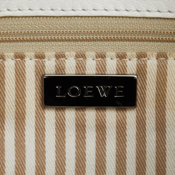 ロエベ ショルダーバッグ ホワイト レザー レディース LOEWE 【中古】