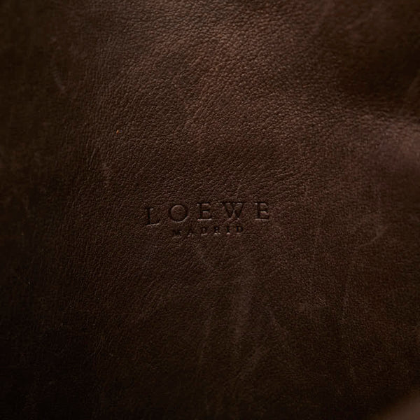 ロエベ アナグラム ハンドバッグ トートバッグ ブラウン スウェード レザー レディース LOEWE 【中古】