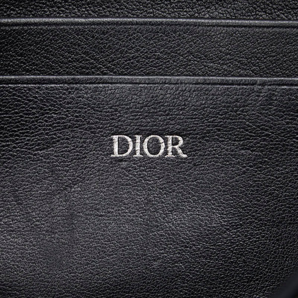 ディオール トロッター ショルダーバッグ ショルダーウォレット ブラック ベージュ キャンバス レザー レディース Dior 【中古】