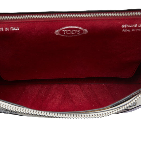 トッズ ハンドバッグ ショルダーバッグ 2WAY ホワイト マルチカラー レザー パイソン レディース TOD’S 【中古】