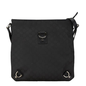 グッチ GGキャンバス アビー 斜め掛け ショルダーバッグ 268642 ブラック キャンバス レザー レディース GUCCI 【中古】