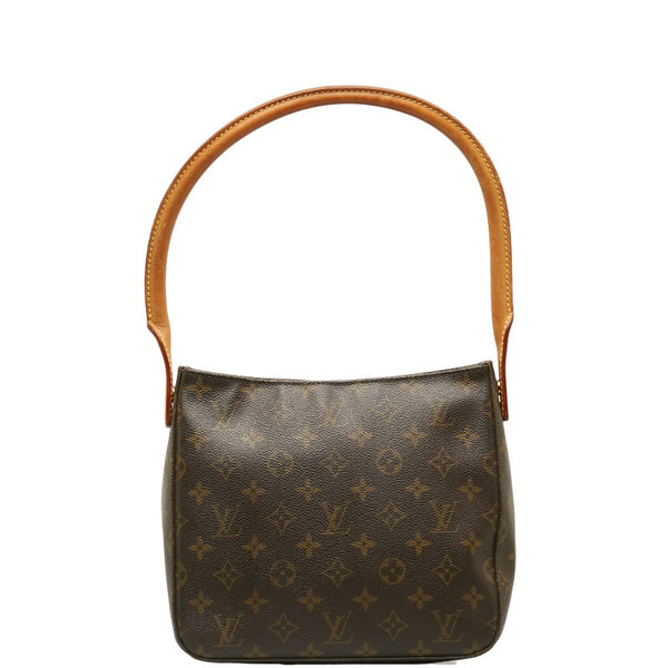 ルイ ヴィトン モノグラム ルーピングMM ショルダーバッグ ハンドバッグ M51146 ブラウン PVC レザー レディース LOUIS VUITTON 【中古】