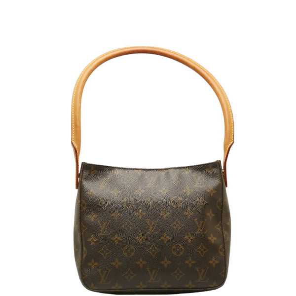 ルイ ヴィトン モノグラム ルーピングMM ショルダーバッグ ハンドバッグ M51146 ブラウン PVC レザー レディース LOUIS VUITTON 【中古】