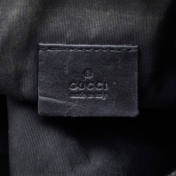 グッチ GGキャンバス ポーチ 29595 ブラック キャンバス レザー レディース GUCCI 【中古】