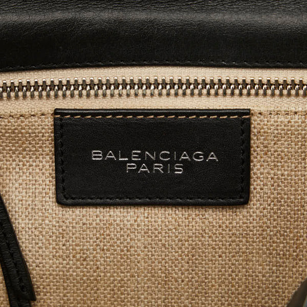 バレンシアガ アフタヌーン 斜め掛け ショルダーバッグ 293862 ブラック ベージュ レザー キャンバス レディース BALENCIAGA 【中古】