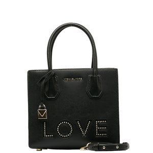 マイケルコース メルサー LOVE スタッズ ハンドバッグ ショルダーバッグ 2WAY 30H7GM9M6O ブラック レザー レディース Michael Kors 【中古】