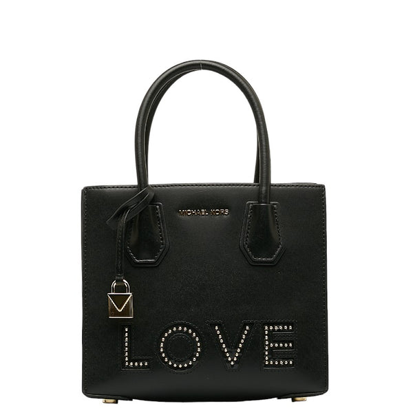 マイケルコース メルサー LOVE スタッズ ハンドバッグ ショルダーバッグ 2WAY 30H7GM9M6O ブラック レザー レディース Michael Kors 【中古】