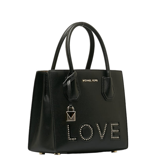 マイケルコース メルサー LOVE スタッズ ハンドバッグ ショルダーバッグ 2WAY 30H7GM9M6O ブラック レザー レディース Michael Kors 【中古】