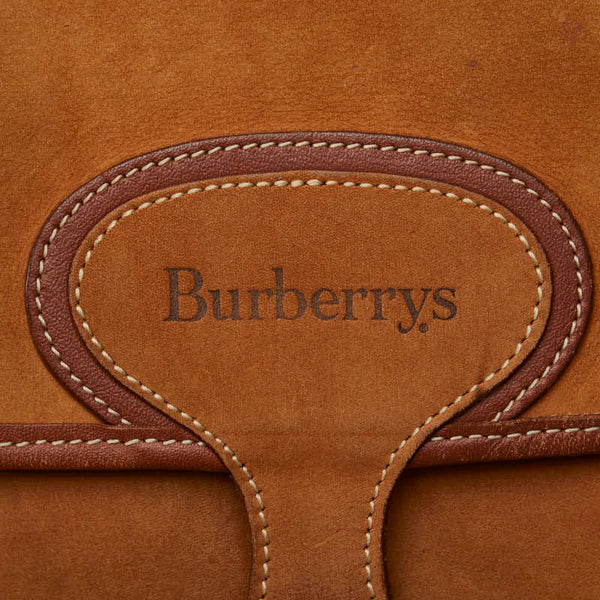 バーバリー 斜め掛け ショルダーバッグ ブラウン レザー レディース BURBERRY 【中古】