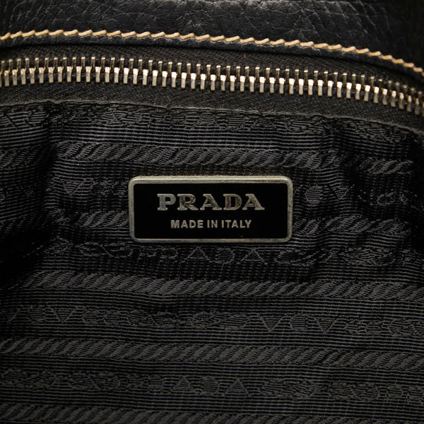 プラダ ハンドバッグ ブラック ナイロン レザー レディース PRADA 【中古】