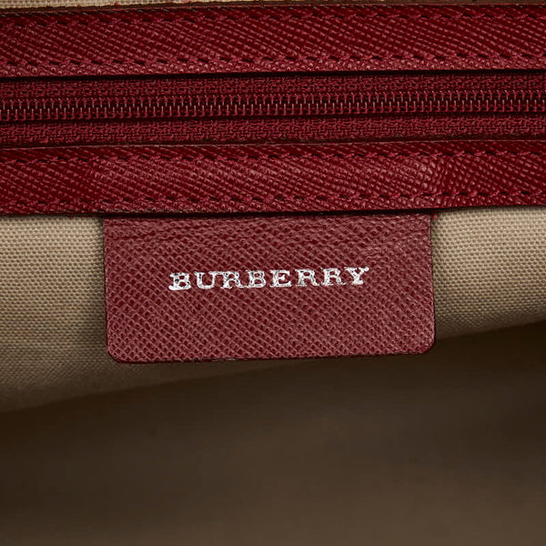 バーバリー ノバチェック ワンショルダーバッグ ベージュ マルチカラー キャンバス レザー レディース BURBERRY 【中古】