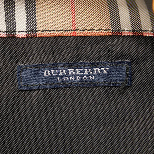 バーバリー ノバチェック ハンドバッグ ベージュ マルチカラー キャンバス レザー レディース BURBERRY 【中古】