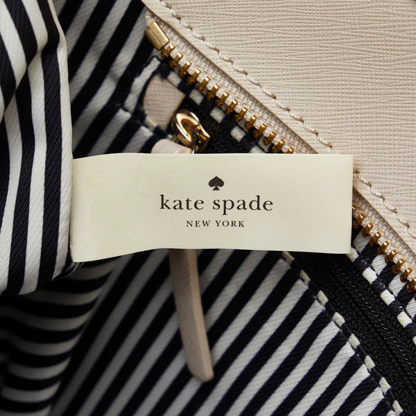 ケイトスペード CEDAR ST PERF MINI HARMONY ハンドバッグ トートバッグ PXRU6716 ベージュ レザー レディース Kate Spade 【中古】