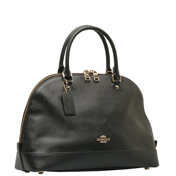 コーチ シエラ サッチェル ハンドバッグ F57524 ブラック レザー レディース COACH 【中古】