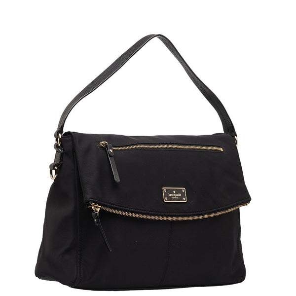 ケイトスペード ショルダーバッグ ハンドバッグ 2WAY WKRU4215 ブラック ナイロン レザー レディース Kate Spade 【中古】