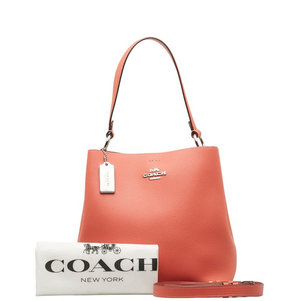 コーチ ハンドバッグ ショルダーバッグ 2WAY 91122 ピンク レザー レディース COACH 【中古】