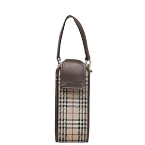 バーバリー ノバチェック ポーチ ベージュ マルチカラー キャンバス レザー レディース BURBERRY 【中古】