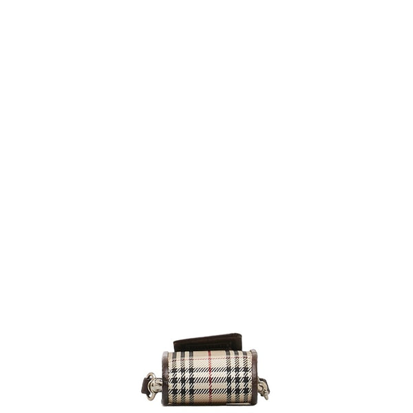 バーバリー ノバチェック ポーチ ベージュ マルチカラー キャンバス レザー レディース BURBERRY 【中古】