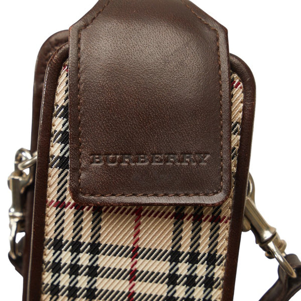 バーバリー ノバチェック ポーチ ベージュ マルチカラー キャンバス レザー レディース BURBERRY 【中古】